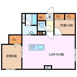 ＳｈａＭａｉｓｏｎ　ＭａｔｓｕｓａｋａＣａｓｔｌｅの物件間取画像